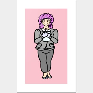 Cute office girl Posters and Art